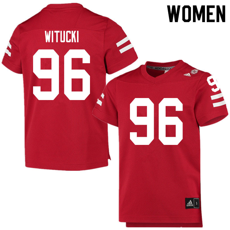 Women #96 Camden Witucki Nebraska Cornhuskers College Football Jerseys Sale-Scarlet
